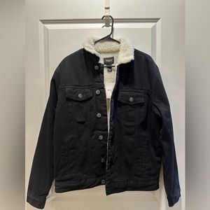 Denim Faux Shearling Jacket